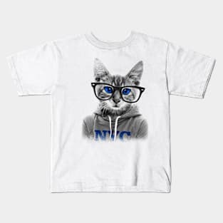 Hipster Cat Kids T-Shirt